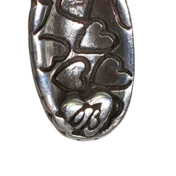 Vintage BRIGHTON Fashion Earrings 2 Tone Antique Silver & Gold Dangle Drop Post - Picture 4 of 5